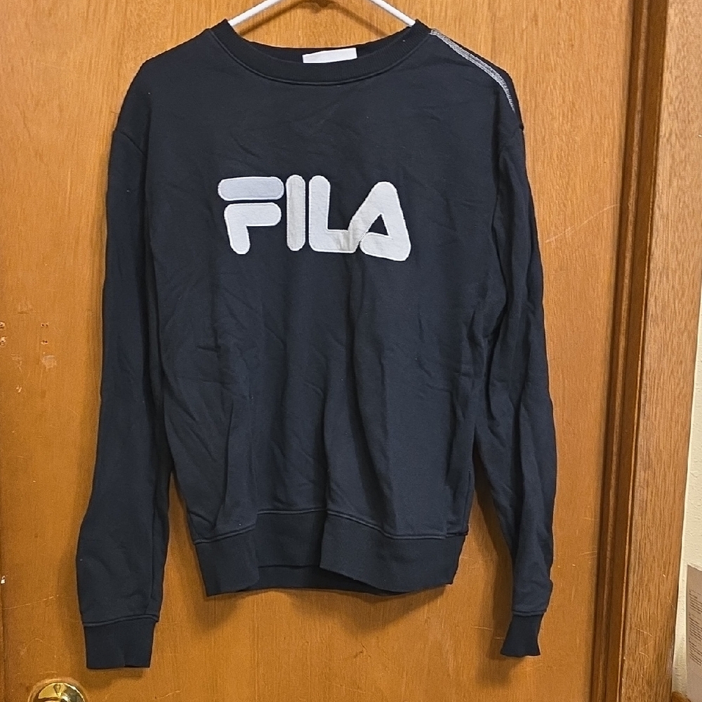 FILA Men's Black Crewneck Sweater